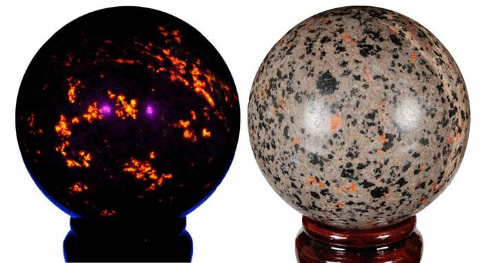 Highly Fluorescent, Polished Yooperlite Sphere - Michigan #176740